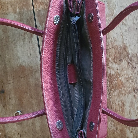 🇫🇷HERMÈS PARIS BERKIN 30 3 IN 1 LEATHER BURGUNDY COLOURED HANDBAG m.i. France - Picture 9 of 15